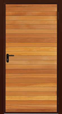 garador horizontal cedar timber personnel door