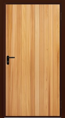 garador vertical cedar timber personnel door
